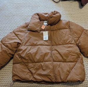 NWT A New Day Relaxed Puffer Jacket, Camel